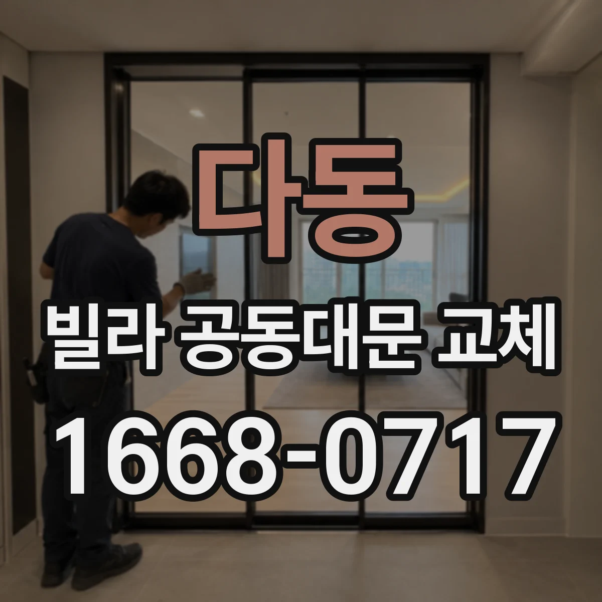 다동 빌라 공동대문 교체