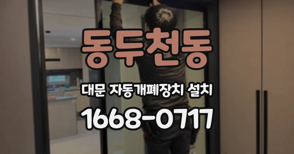 동두천동 대문 자동개폐장치 설치