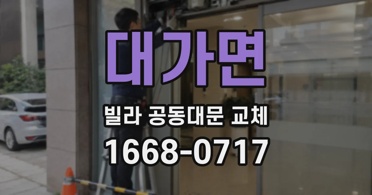대가면 빌라 공동대문 교체