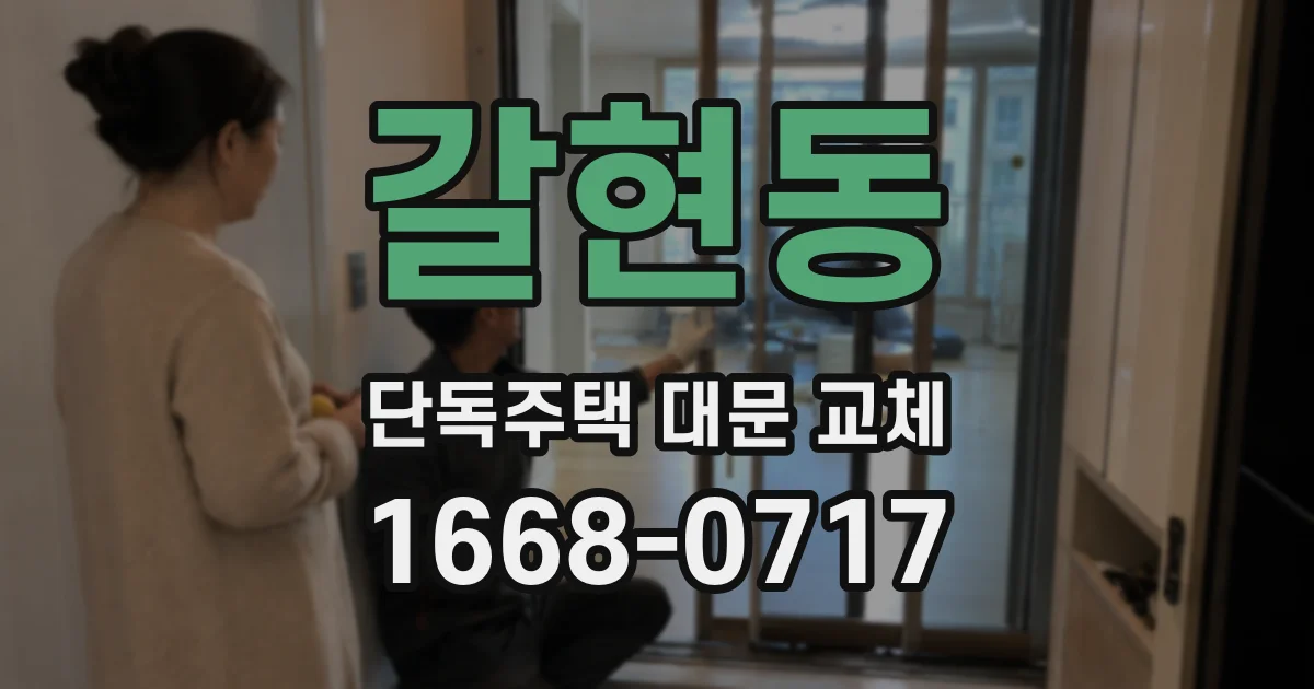 갈현동 단독주택 대문 교체
