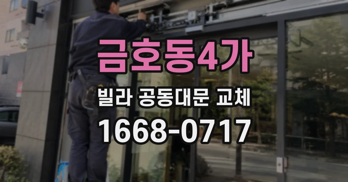 금호동4가 빌라 공동대문 교체