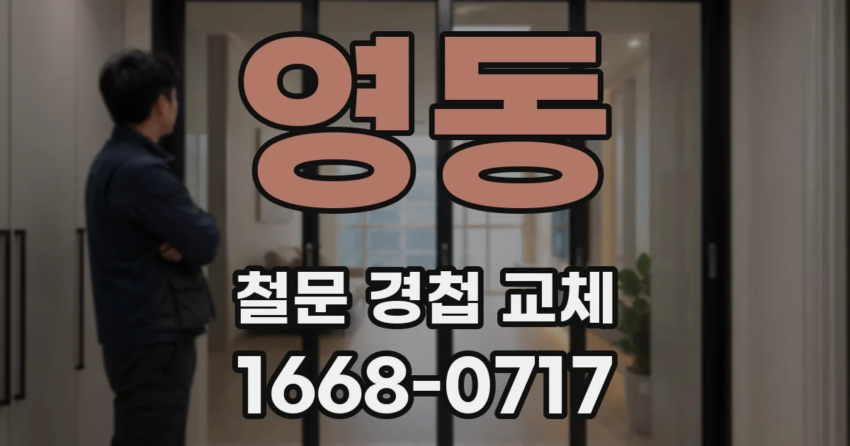 영동 철문 경첩 교체