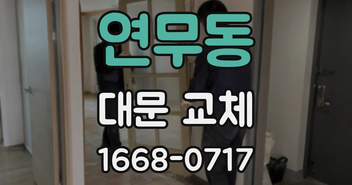 연무동 대문 교체