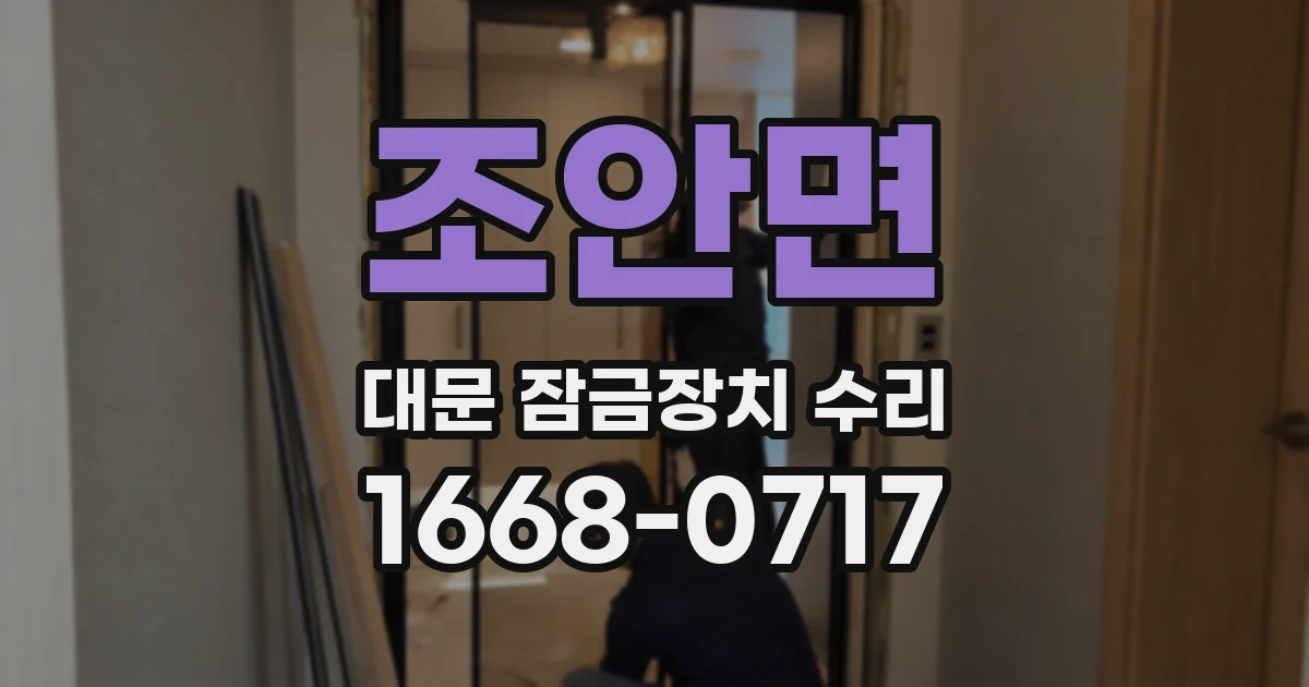 조안면 대문 잠금장치 수리