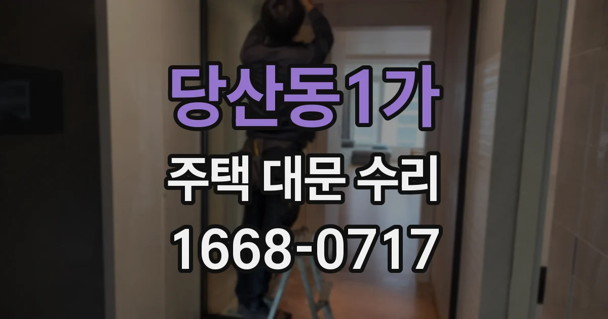 당산동1가 주택 대문 수리