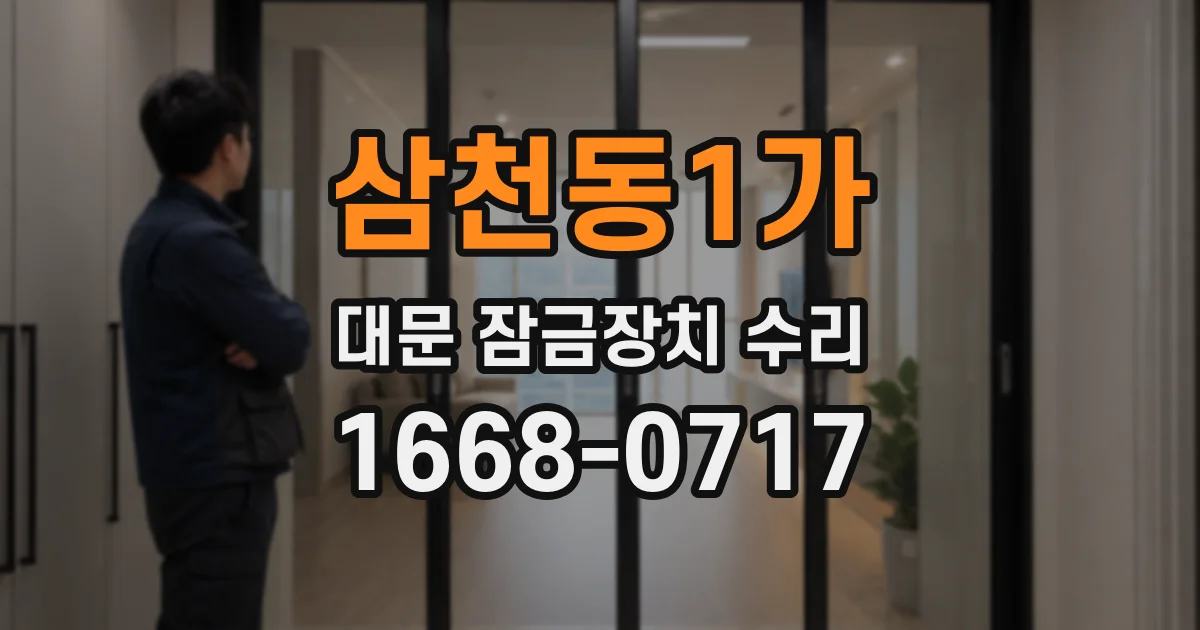 삼천동1가 대문 잠금장치 수리