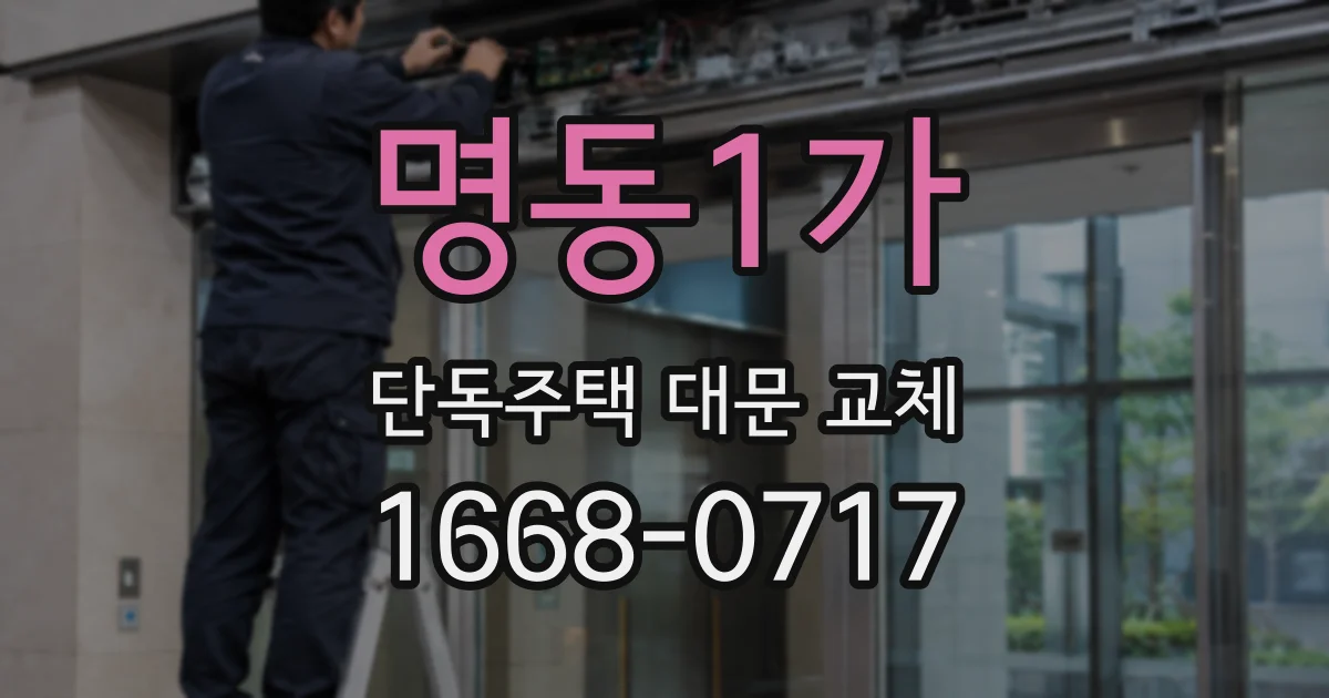 명동1가 단독주택 대문 교체