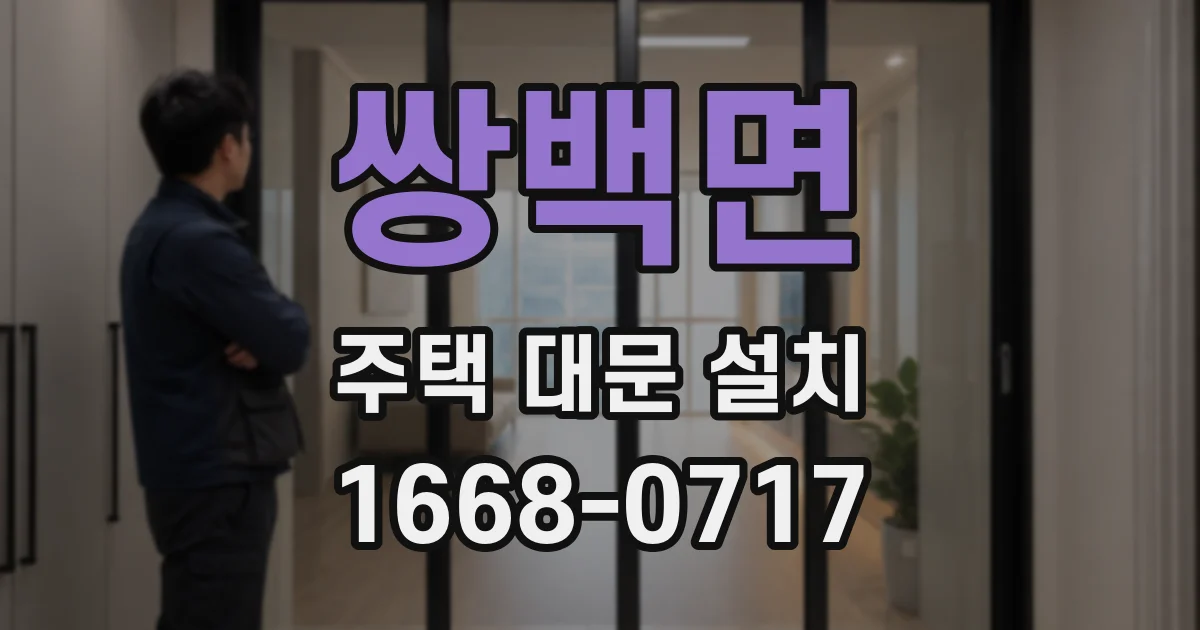쌍백면 주택 대문 설치