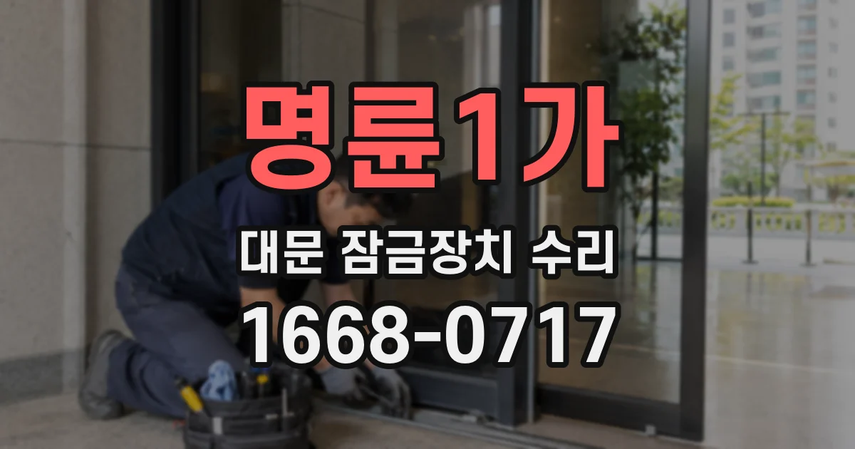 명륜1가 대문 잠금장치 수리