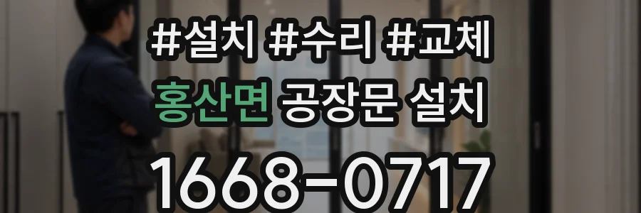홍산면 공장문 설치