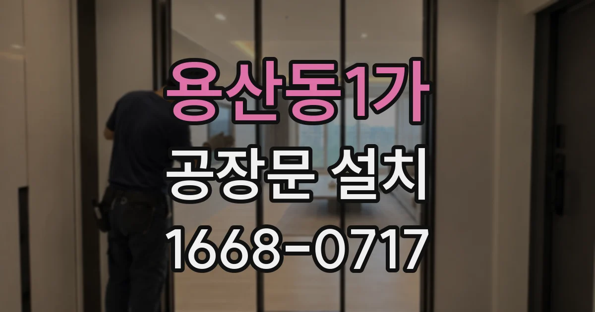 용산동1가 공장문 설치