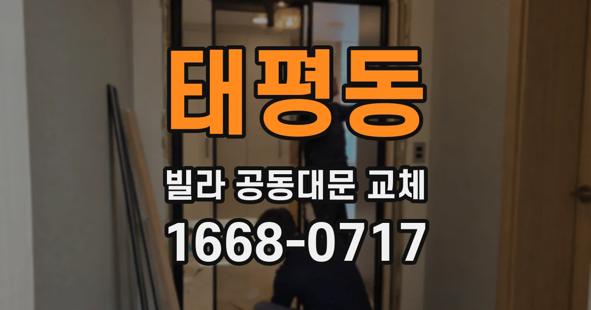 태평동 빌라 공동대문 교체