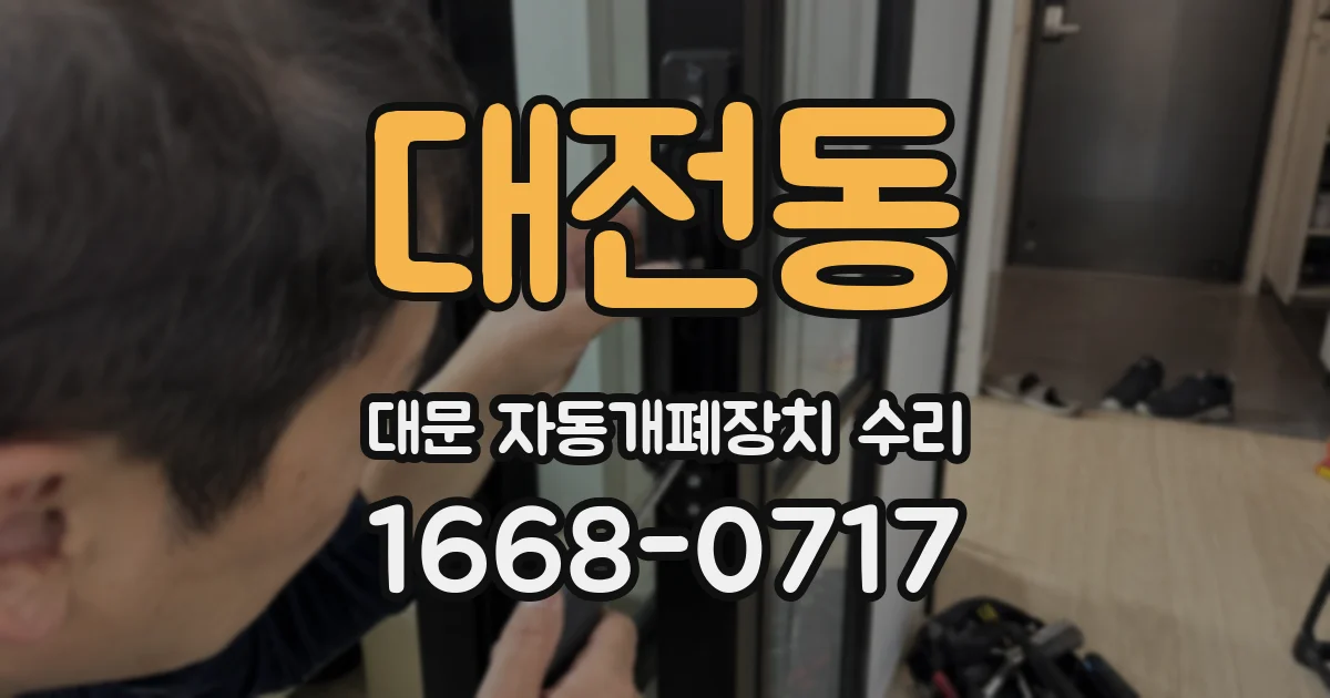대전동 대문 자동개폐장치 수리