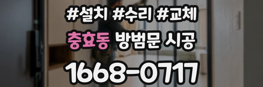 충효동 방범문 시공