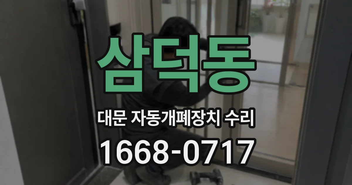 삼덕동 대문 자동개폐장치 수리