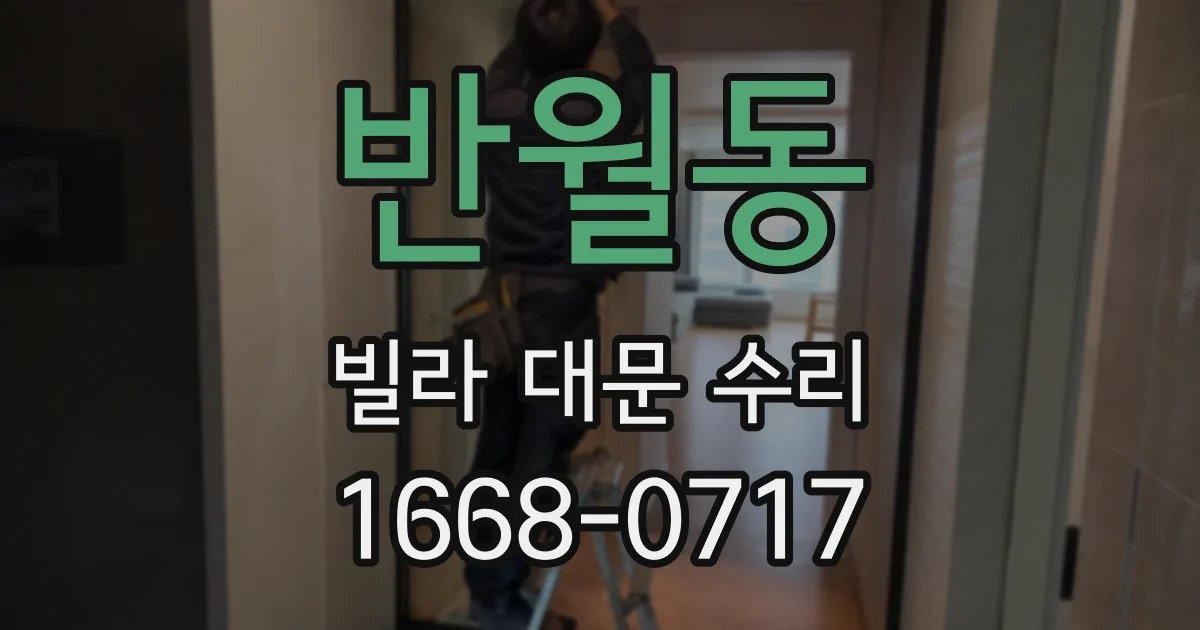 반월동 빌라 대문 수리