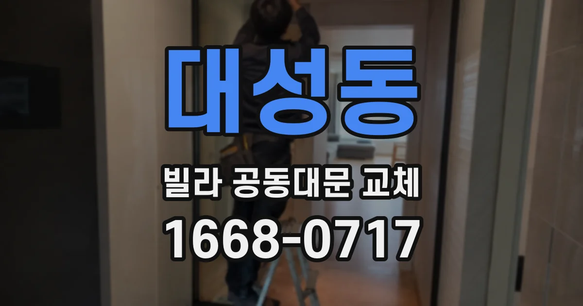 대성동 빌라 공동대문 교체