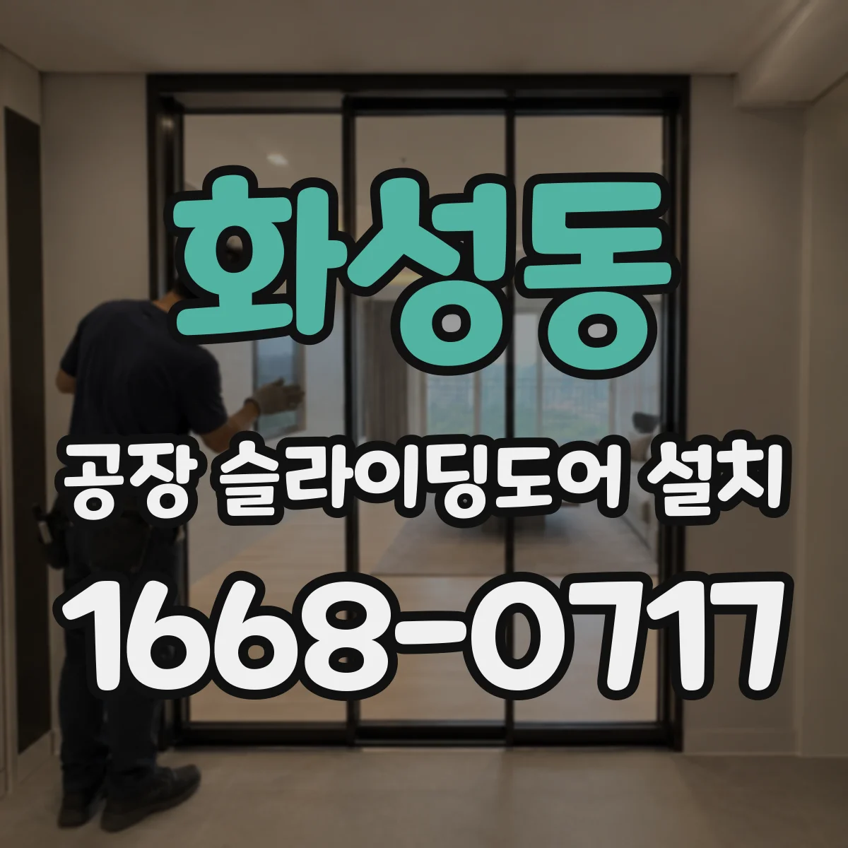 화성동 공장 슬라이딩도어 설치