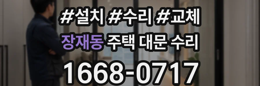 장재동 주택 대문 수리