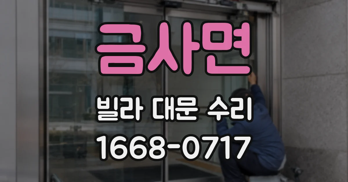 금사면 빌라 대문 수리