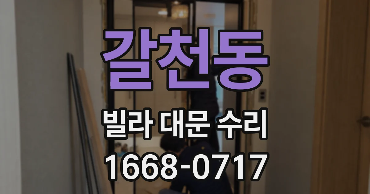 갈천동 빌라 대문 수리
