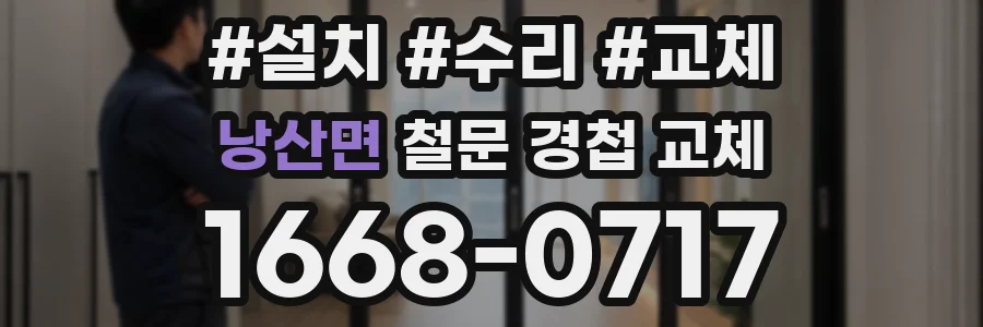 낭산면 철문 경첩 교체