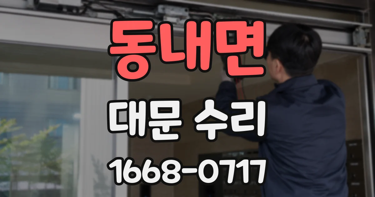 동내면 대문 수리