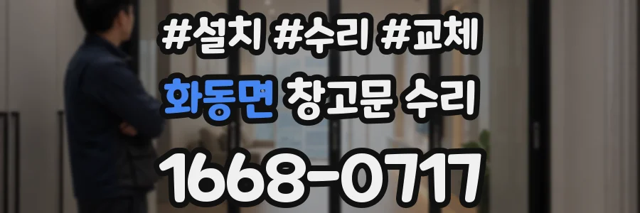화동면 창고문 수리