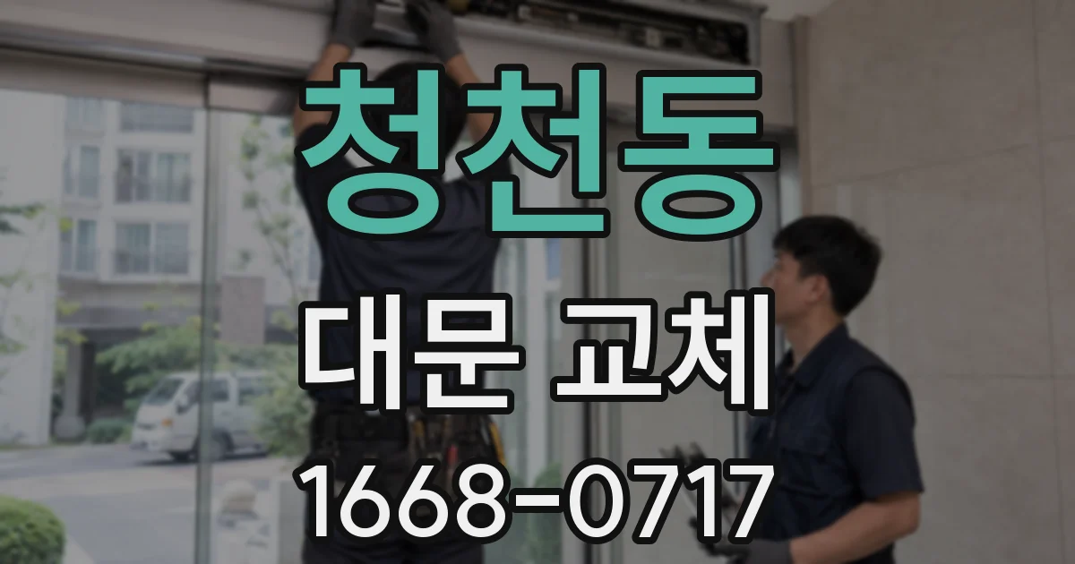 청천동 대문 교체