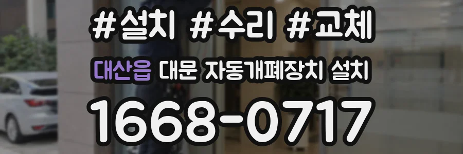 대산읍 대문 자동개폐장치 설치