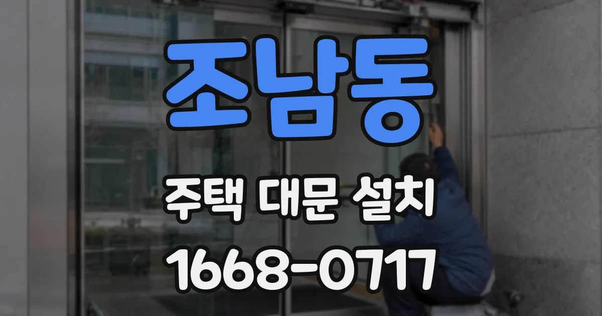 조남동 주택 대문 설치