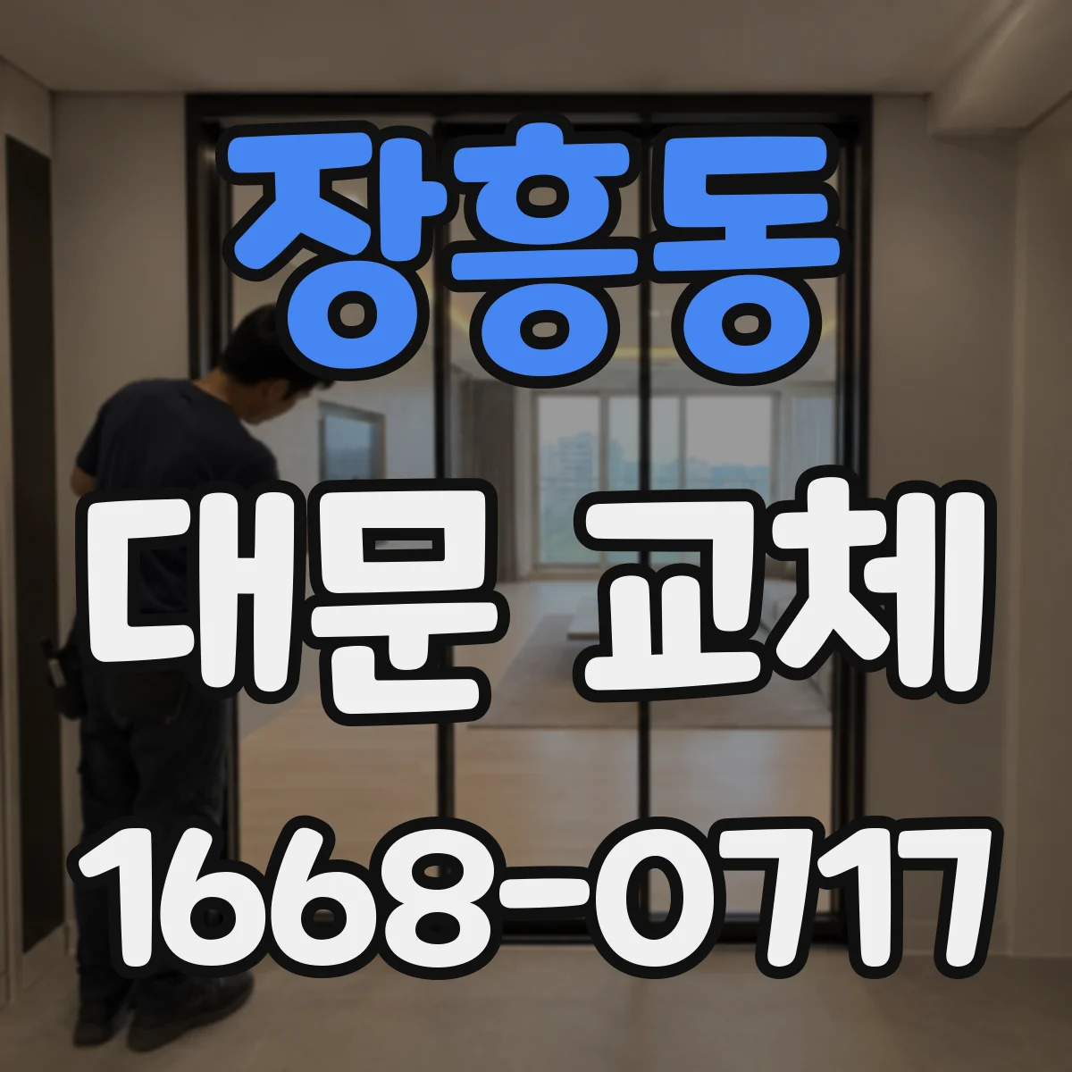 장흥동 대문 교체