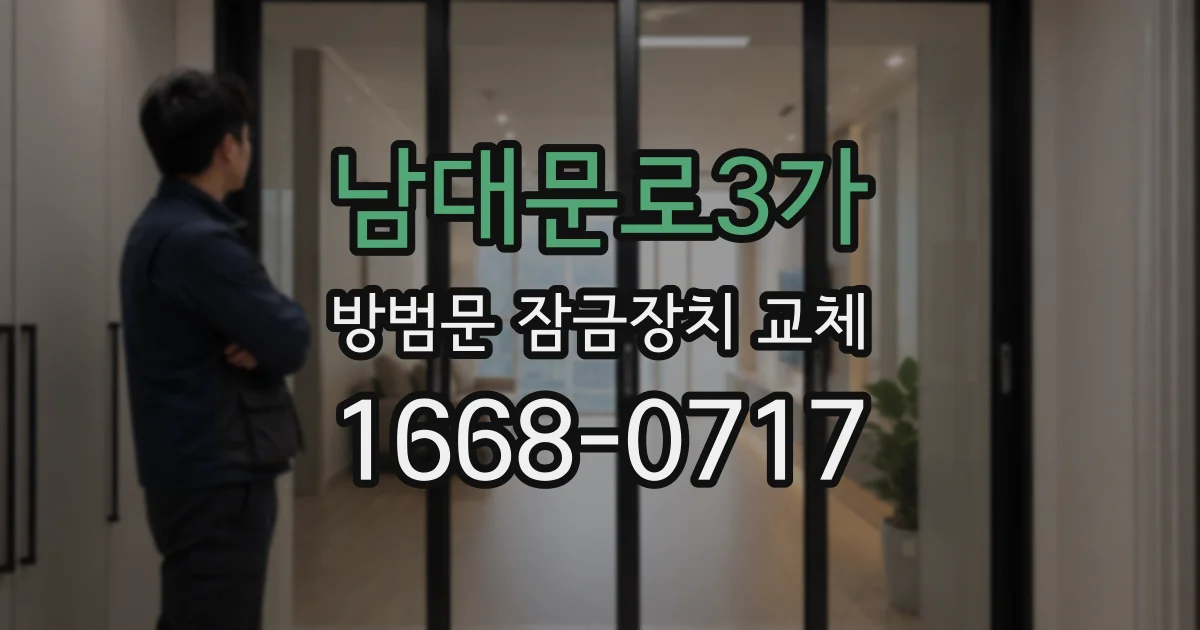 남대문로3가 방범문 잠금장치 교체
