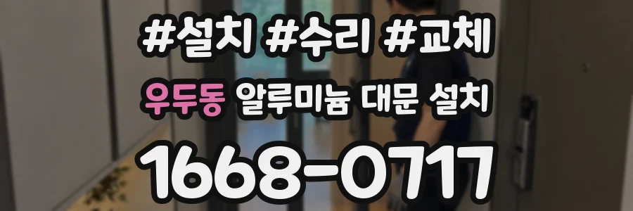 우두동 알루미늄 대문 설치