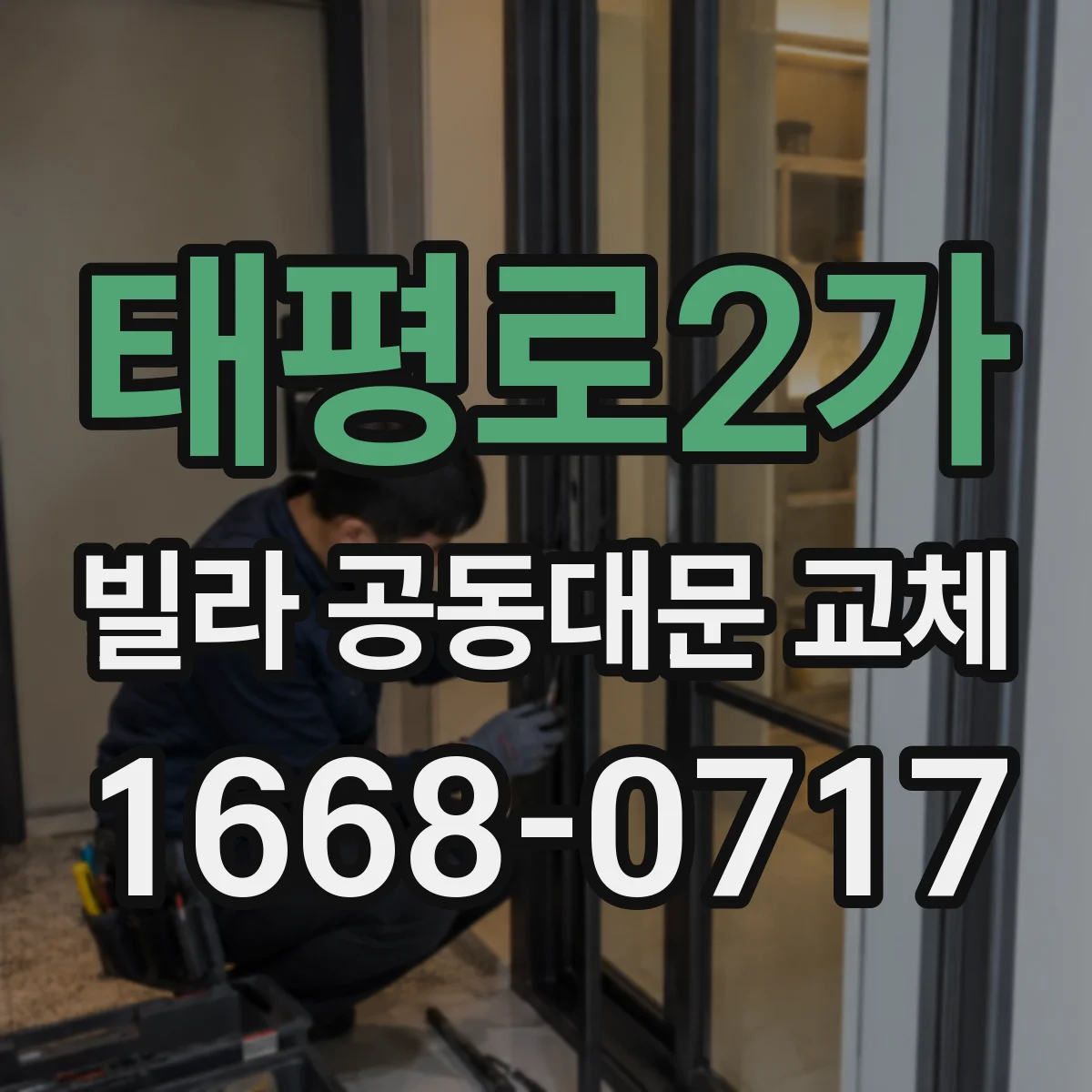 태평로2가 빌라 공동대문 교체