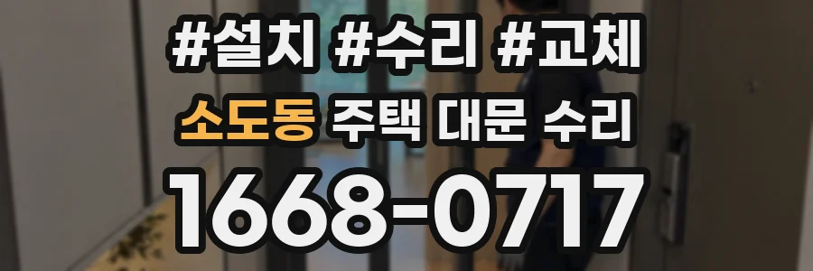 소도동 주택 대문 수리