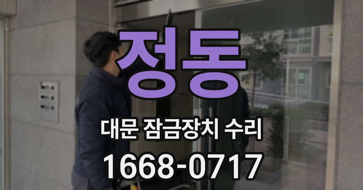 정동 대문 잠금장치 수리