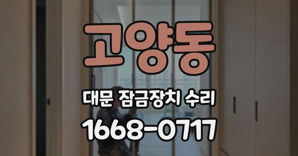 고양동 대문 잠금장치 수리