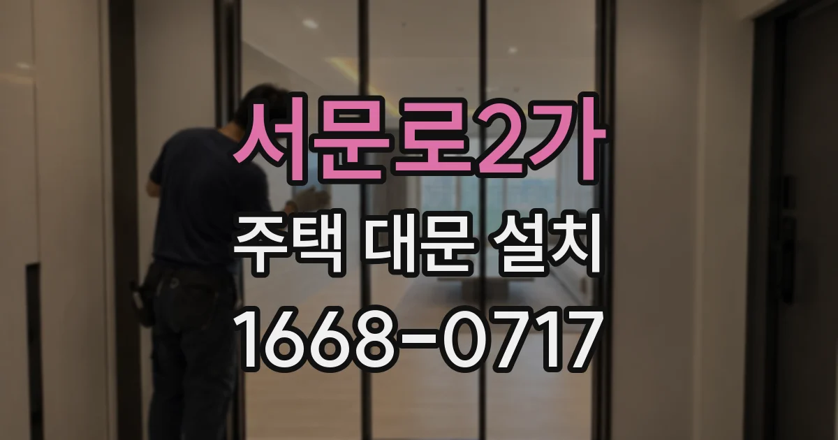 서문로2가 주택 대문 설치