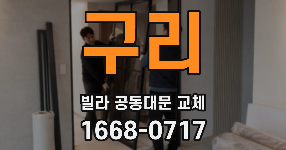 구리 빌라 공동대문 교체