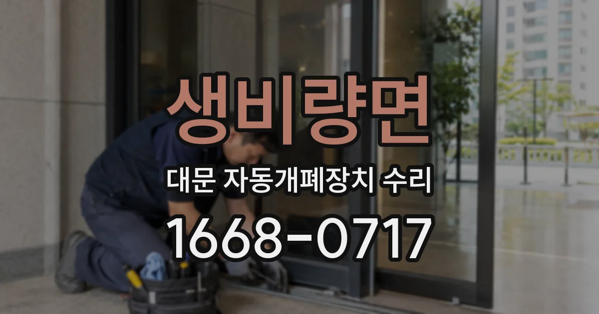 생비량면 대문 자동개폐장치 수리
