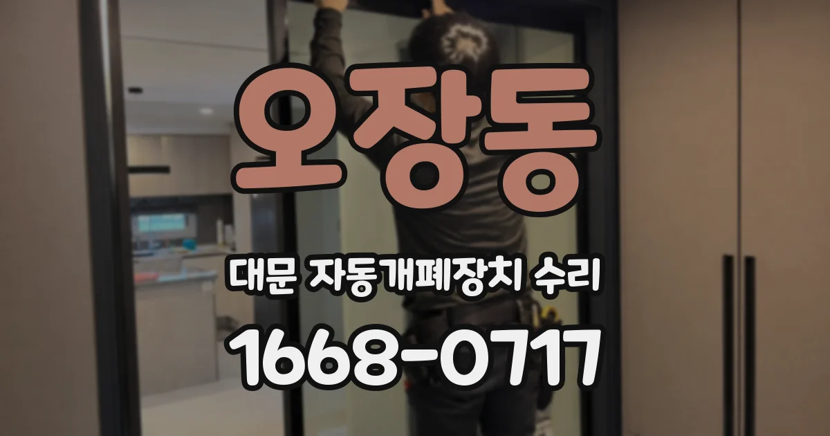 오장동 대문 자동개폐장치 수리