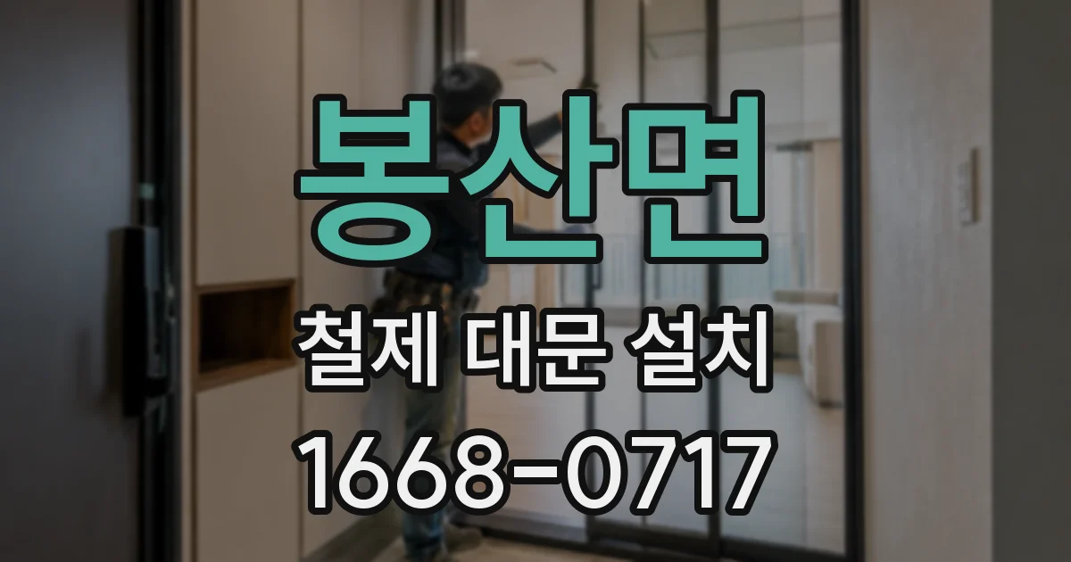 봉산면 철제 대문 설치