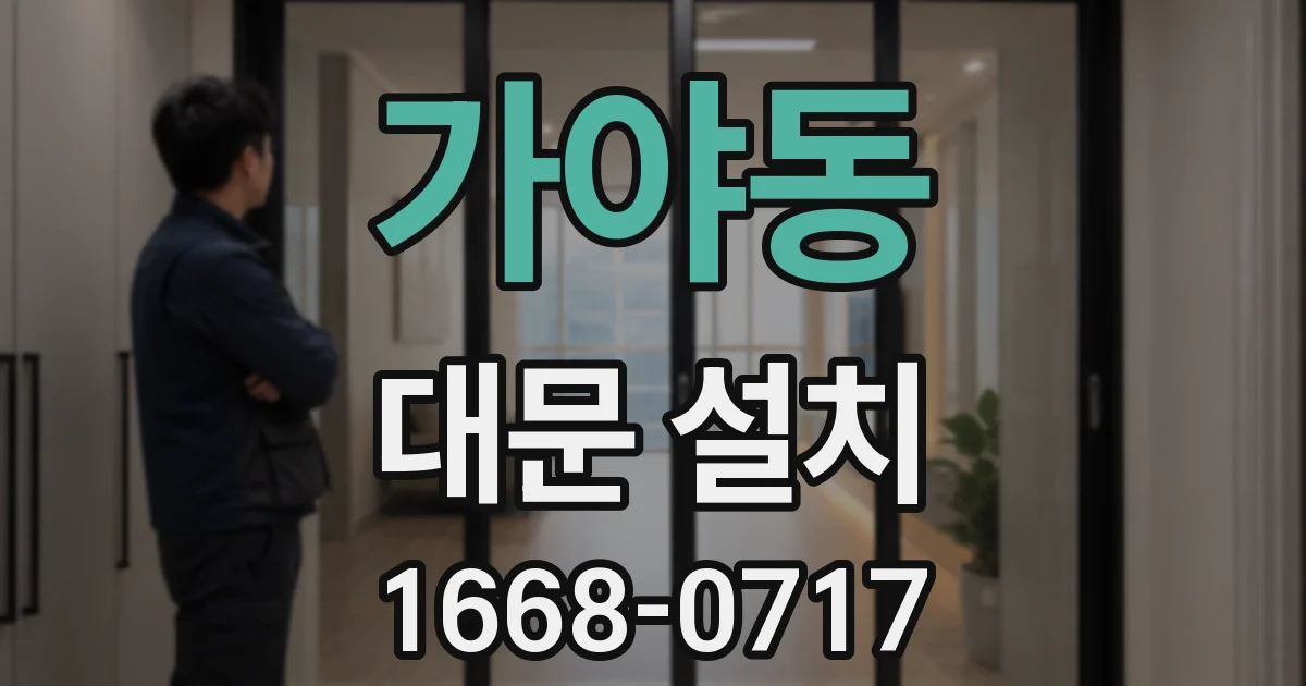 가야동 대문 설치