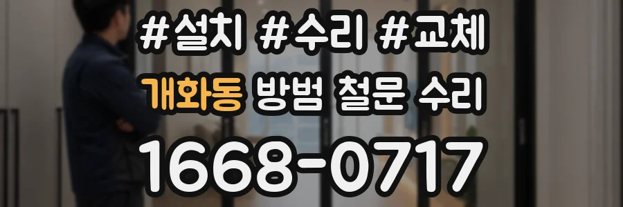 개화동 방범 철문 수리