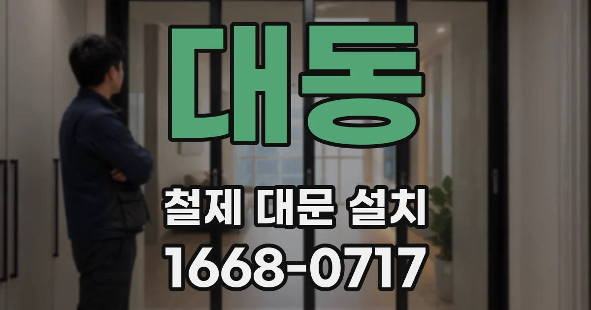 대동 철제 대문 설치