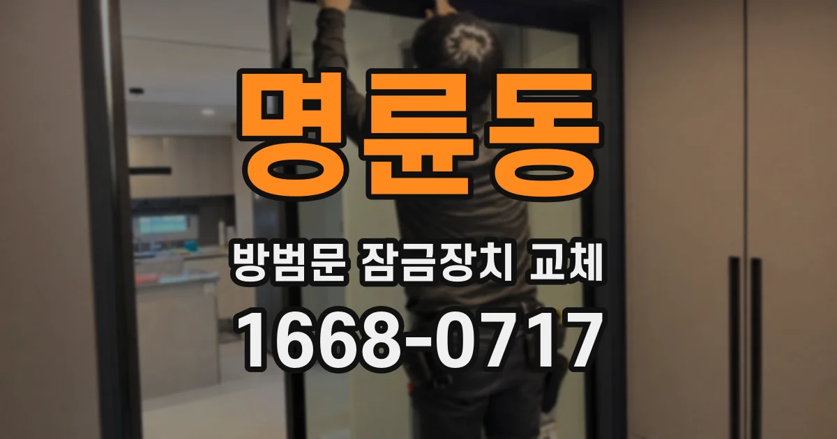 명륜동 방범문 잠금장치 교체