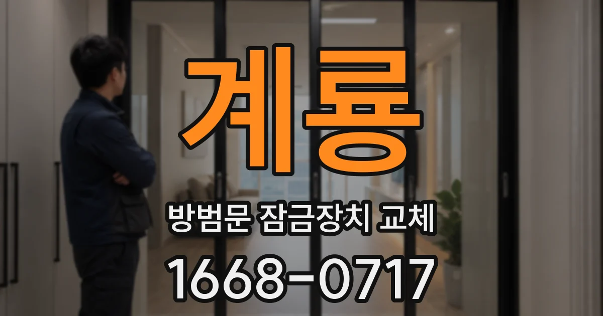 계룡 방범문 잠금장치 교체