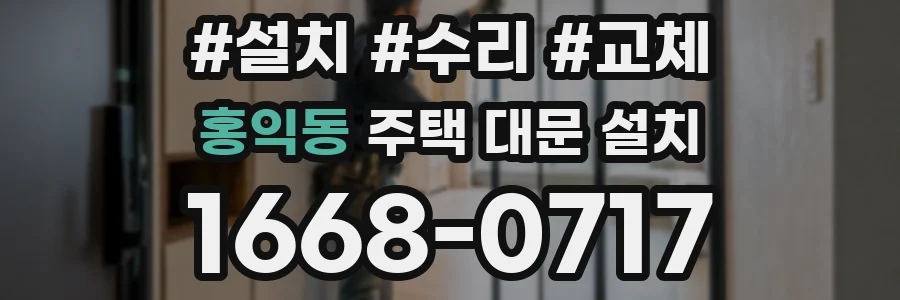 홍익동 주택 대문 설치