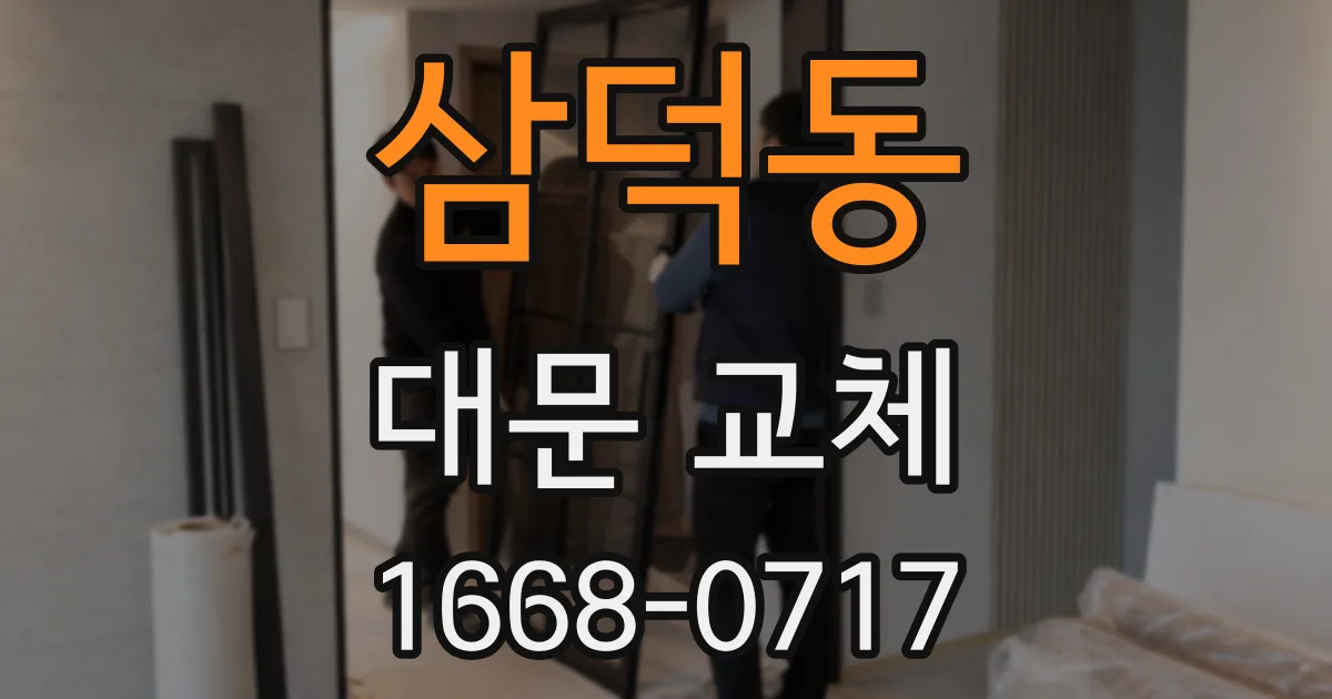 삼덕동 대문 교체
